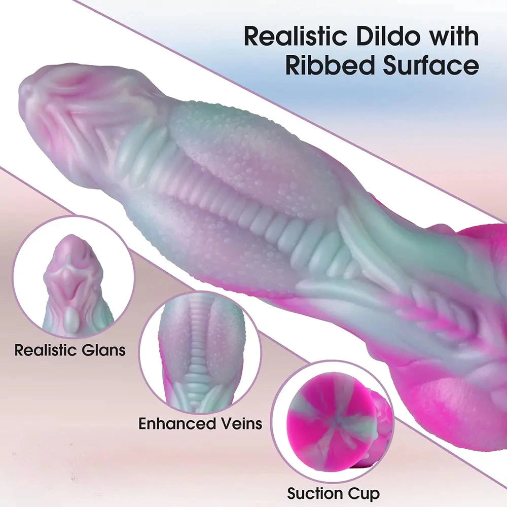 9in Soft Monster Silicone Big Spiked Odd Dildo Prostate Massager For Women