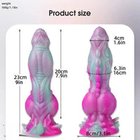 9in Soft Monster Silicone Big Spiked Odd Dildo Prostate Massager For Women