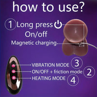 9in Soft Vibrating Thrusting Heating Big Lifelike Feeling Electric Dildo