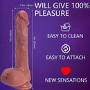 9in Soft Vibrating Thrusting Heating Big Lifelike Feeling Electric Dildo