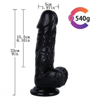 9in Thick Realistic Dildo Wide Dong Giant Big Sex Toy for Enjoyment