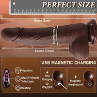 9in Thrusting Vibrating Heating Realistic Big Rotation Automatic Dildo