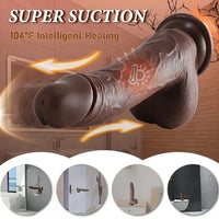9in Thrusting Vibrating Heating Realistic Big Rotation Automatic Dildo