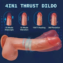 9in Vibrating Heating Thrusting Rotation Realistic Automatic Big Dildo