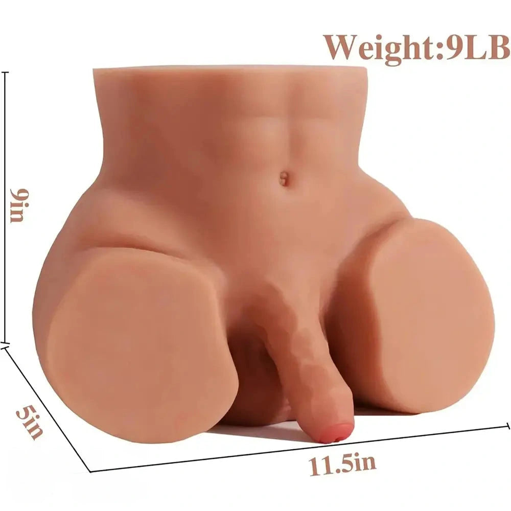 9lb Torso Male Doll With Flexible Realistic Dildo For Women Gay Sex Torso