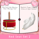 Red Seat Dildo Machine Chair Massage Seat
