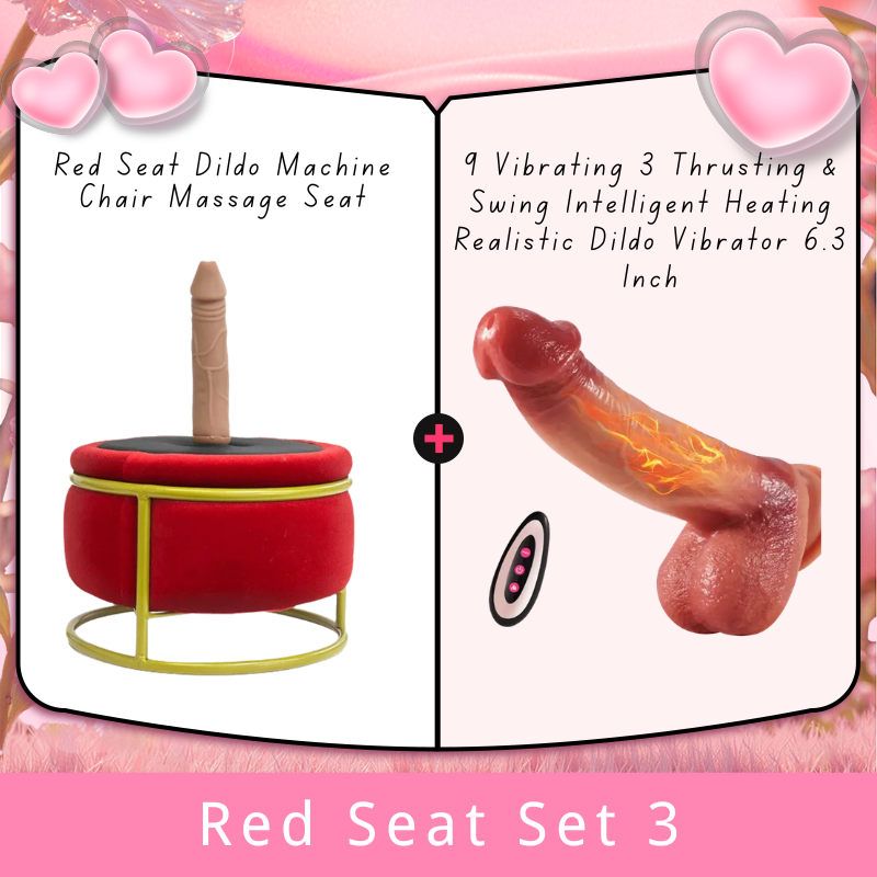 Red Seat Dildo Machine Chair Massage Seat