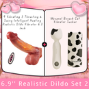 9 Vibrating 3 Thrusting & Swing Intelligent Heating Realistic Dildo Vibrator 6.3 Inch