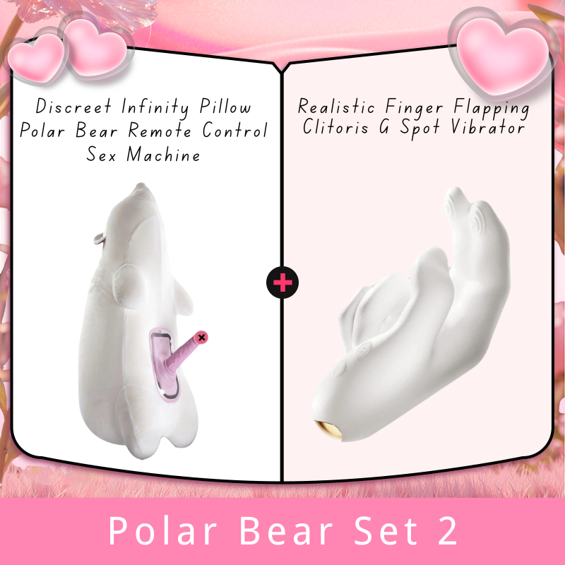 Discreet Infinity Pillow Polar Bear Remote Control Sex Machine