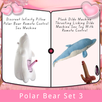 Discreet Infinity Pillow Polar Bear Remote Control Sex Machine