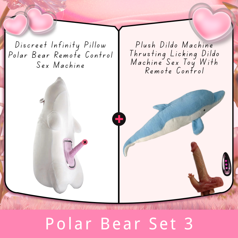 Discreet Infinity Pillow Polar Bear Remote Control Sex Machine