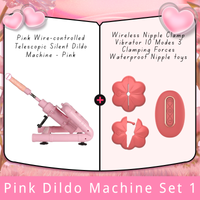 Rosa, drahtgesteuerte, teleskopische, leise Dildomaschine