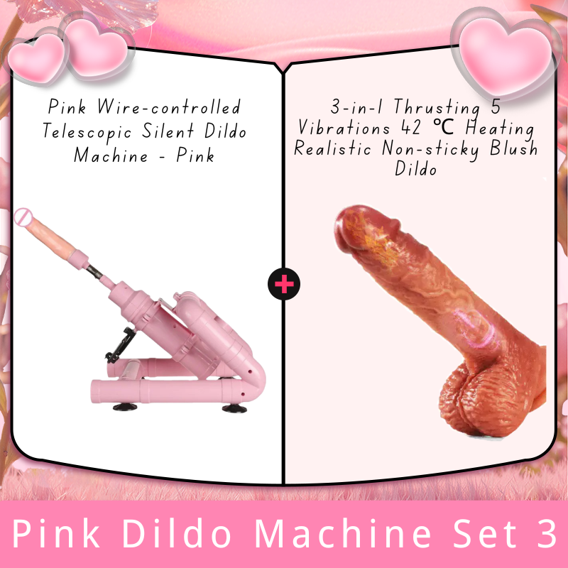 Rosa, drahtgesteuerte, teleskopische, leise Dildomaschine