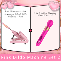 Rosa, drahtgesteuerte, teleskopische, leise Dildomaschine