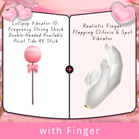 Lollipop Vibrator 10-Frequency Strong Shock Double-Headed Available Point Tide AV Stick