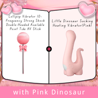 Lollipop Vibrator 10-Frequency Strong Shock Double-Headed Available Point Tide AV Stick