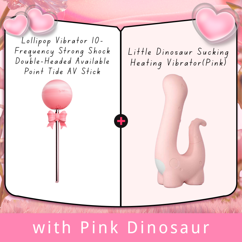 Lollipop Vibrator 10-Frequency Strong Shock Double-Headed Available Point Tide AV Stick