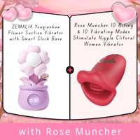 ZEMALIA Youqianhua Flower Suction Vibrator with Smart Clock Base