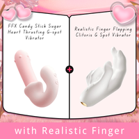 FFX Candy Stick Sugar Heart Thrusting G-spot Vibrator