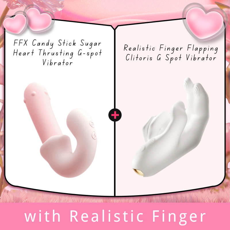 FFX Candy Stick Sugar Heart Thrusting G-spot Vibrator