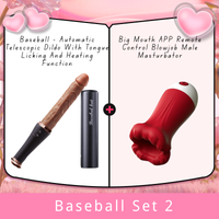 Baseball - Automatic Telescopic Dildo With Tongue Licking And Heating Function