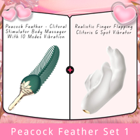 Peacock Feather - Clitoral Stimulator Body Massager Couple Sex Toy With 10 Modes Vibration