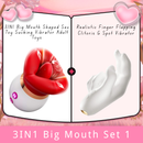 3IN1 Big Mouth Shaped Sex Toy Sucking Vibrator Adult Toys