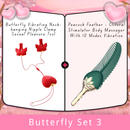 Butterfly Vibrating Neck-hanging Nipple Clamp Sexual Pleasure Tool