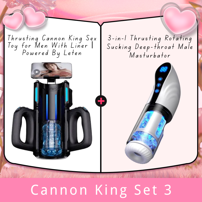 Thrusting Cannon King Sex Toy for Men with Liner Powered by Leten