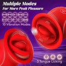 Rose Muncher - Licking Tongue Vibrator 10 French Kissing Modes