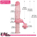 11.29in Real Feeling Uncut Double Layer Silicone Soft Handle Dildo For Sex