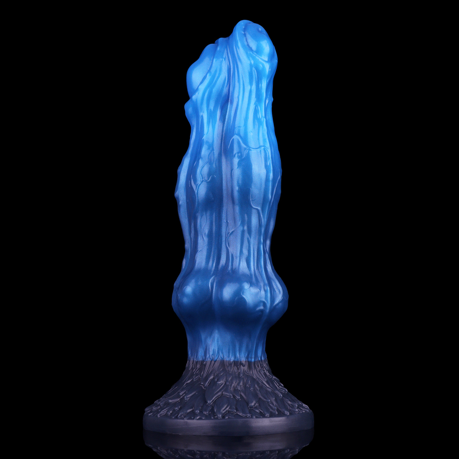 10.15in Double Layer Three Heads Silicone Knot Dildo For Women Men