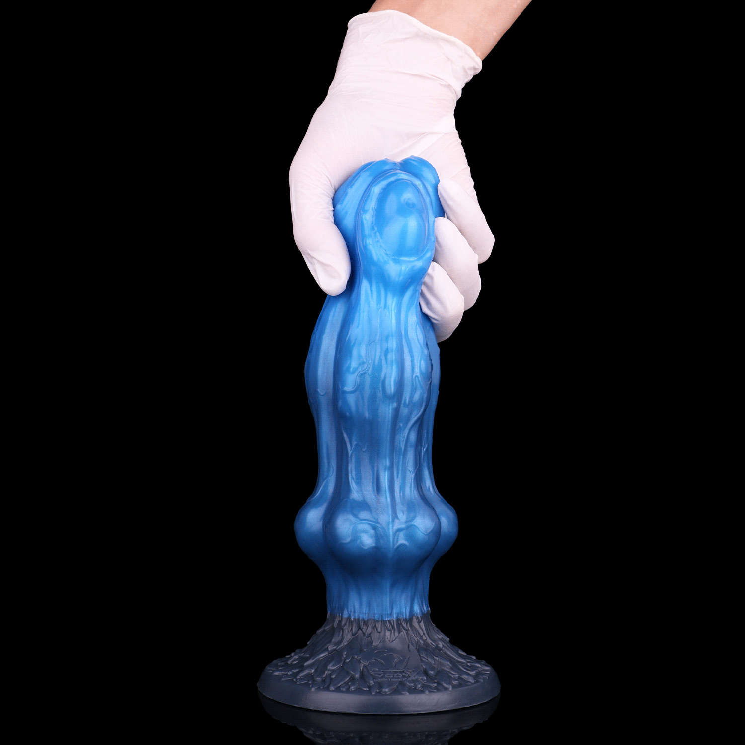 10.15in Double Layer Three Heads Silicone Knot Dildo For Women Men