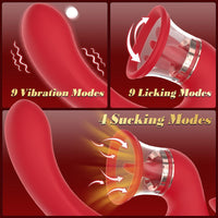 Sandra Tongue Licking Vacuum Suction Clitoral G-spot Vibrator