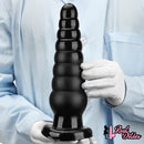 10.63in Realistic Big PVC Black Dildo Butt Plug For Anal Expansion