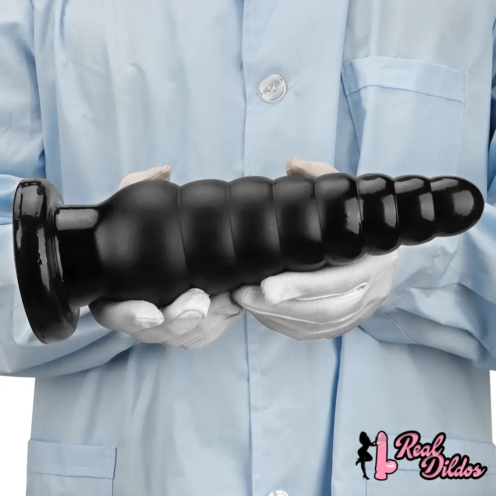 10.63in Realistic Big PVC Black Dildo Butt Plug For Anal Expansion