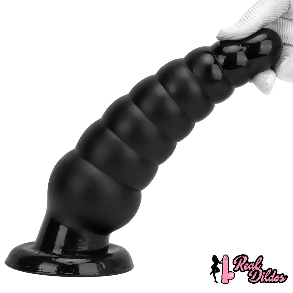 10.63in Realistic Big PVC Black Dildo Butt Plug For Anal Expansion