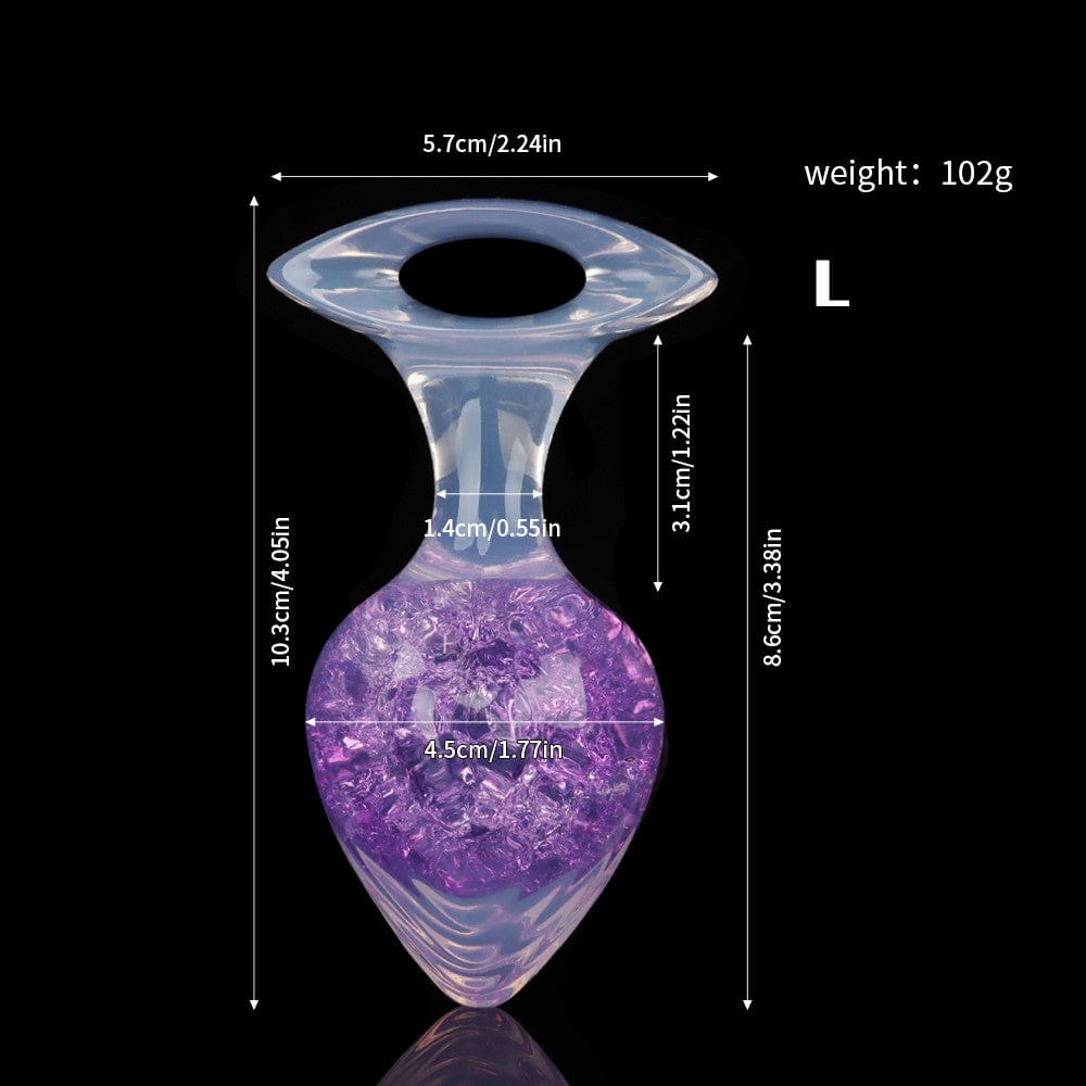 Aurora Crystal Heart-Shaped Anal Plug with Ergonomic Finger-Loop Base - Lurevibe