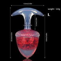 Aurora Chestnut Crystal Silicone Anal Plug with T-Bar Base - Lurevibe