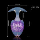 Aurora Bean Sprout Crystal Silicone Anal Plug with T-Bar Base - Lurevibe