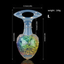 Aurora Faceted Diamond Crystal Silicone Anal Plug with Oval Pull-Loop Base - Lurevibe