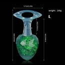 Aurora Faceted Diamond Crystal Silicone Anal Plug with Oval Pull-Loop Base - Lurevibe