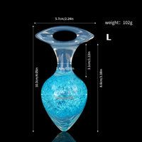 Aurora Crystal Heart-Shaped Anal Plug with Ergonomic Finger-Loop Base
