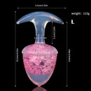 Aurora Chestnut Crystal Silicone Anal Plug with T-Bar Base