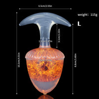 Aurora Chestnut Crystal Silicone Anal Plug with T-Bar Base
