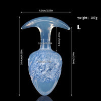 Aurora Ice Cream Spiral Textured Crystal Anal Plug with T-Bar Base - Lurevibe
