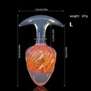 Aurora Ice Cream Spiral Textured Crystal Anal Plug with T-Bar Base - Lurevibe