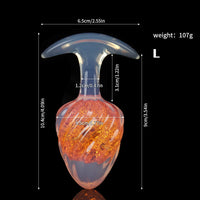 Aurora Ice Cream Spiral Textured Crystal Anal Plug with T-Bar Base - Lurevibe