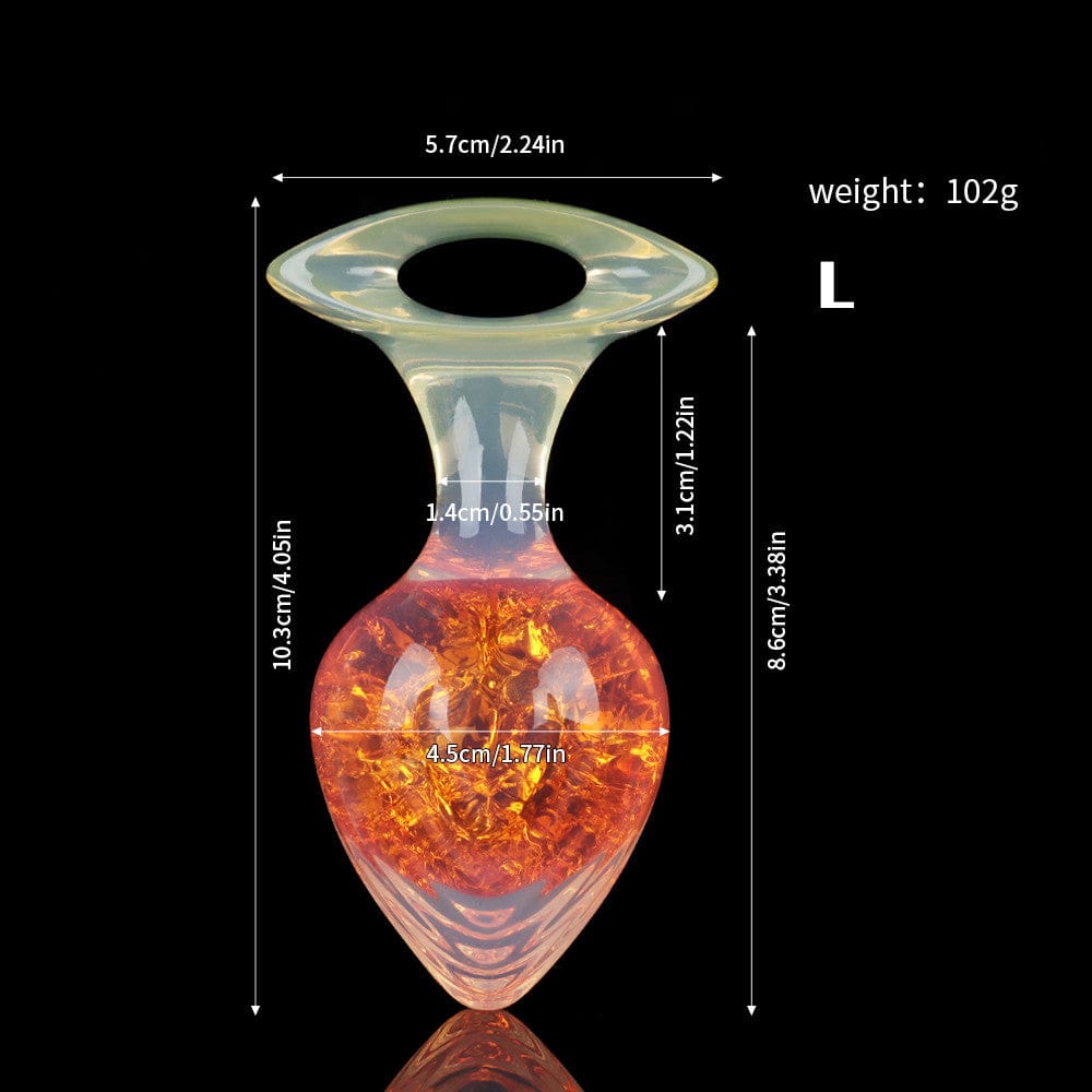 Aurora Crystal Heart-Shaped Anal Plug with Ergonomic Finger-Loop Base - Lurevibe