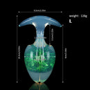 Aurora Bean Sprout Crystal Silicone Anal Plug with T-Bar Base